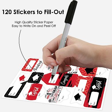 Big Dot Of Happiness Red Grad Best Is Yet To Come To & From Stickers 12 Sheets 120 Stickers