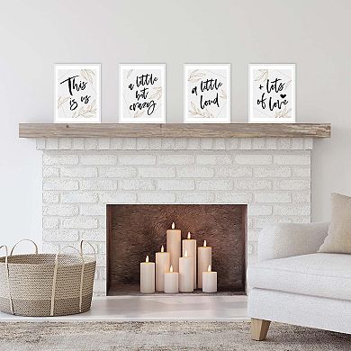 Big Dot of Happiness This is Us - Unframed Family and Living Room Linen Paper Wall Art - Set of 4 - Artisms - 8 x 10 inches