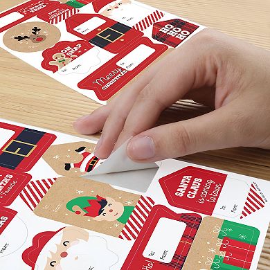 Big Dot Of Happiness Jolly Santa Claus Christmas Gift Tag Labels To And From 120 Stickers