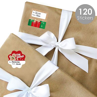 Big Dot Of Happiness Jolly Santa Claus Christmas Gift Tag Labels To And From 120 Stickers