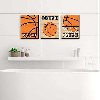 Big Dot of Happiness Nothin' but Net - Basketball - Kids Bathroom Rules ...