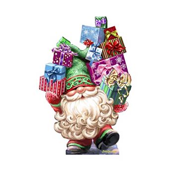 Gift Bag Gnome Dwarf Wreath Home Decor Large Ornament by D. Gelsinger - Christmas Decor