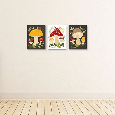Big Dot of Happiness Wild Mushrooms - Red Toadstool Wall Art7.5 x 10 inches - 3 Ct