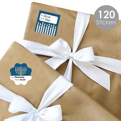 Big Dot Of Happiness Happy Hanukkah Chanukah Party Gift Tag Labels To And From 120 Stickers