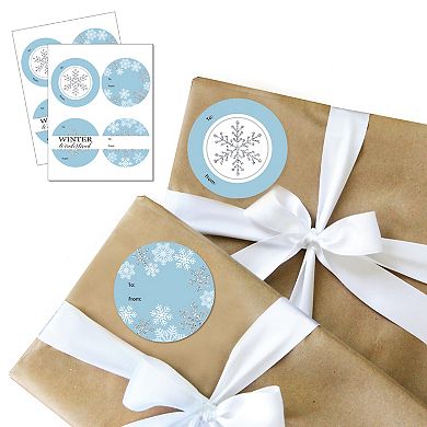 Big Dot Of Happiness Winter Wonderland To And From Gift Tags Large Stickers 8 Ct