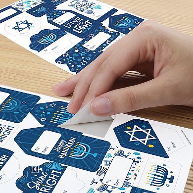 Big Dot Of Happiness Hanukkah Menorah Holiday Gift Tag Labels To And From Stickers 120 Ct