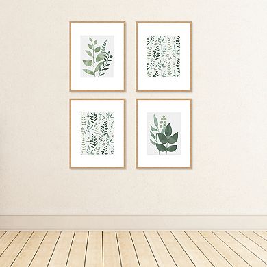 Big Dot of Happiness Boho Botanical - Unframed Greenery Linen Paper Wall Art - Set of 4 - Artisms - 8 x 10 inches
