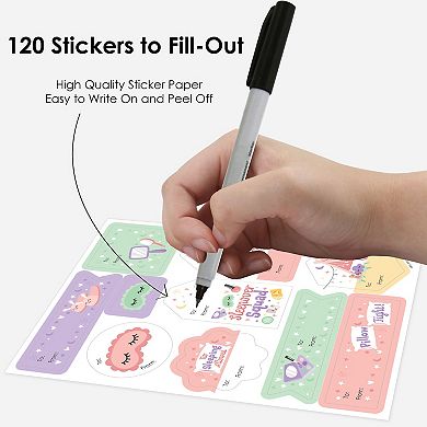 Big Dot Of Happiness Pajama Slumber Assorted To & From Stickers 12 Sheets 120 Stickers