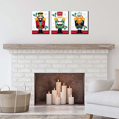 Big Dot of Happiness Christmas Nutcracker - Holiday Wall Art Room Decor - 7.5 x 10 inches - Set of 3 Prints
