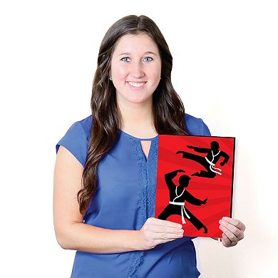 Big Dot of Happiness Karate Master - Martial Arts Wall Art and Kids Room Decor - 7.5 x 10 inches - Set of 3 Prints
