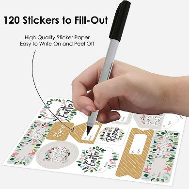 Big Dot Of Happiness Religious Easter Assorted To & From Stickers 12 Sheets 120 Stickers