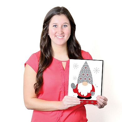 Big Dot of Happiness Christmas Gnomes - Holiday Wall Art Room Decor - 7.5 x 10 inches - Set of 3 Prints