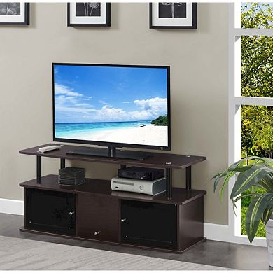 Convenience Concepts Designs2Go TV Stand with 3 Storage Cabinets and Shelf