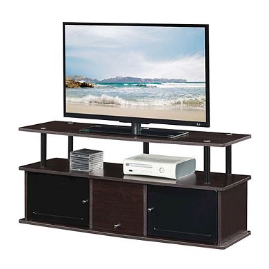 Convenience Concepts Designs2Go TV Stand with 3 Storage Cabinets and Shelf