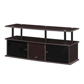 Convenience Concepts Designs2Go TV Stand with 3 Storage Cabinets and Shelf