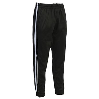 Gioberti Men's Athletic Track Pants With Ribbed Zipper Ankle Cuff