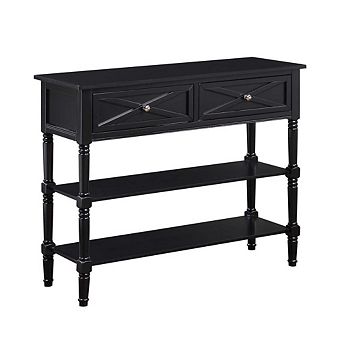 Convenience Concepts Country Oxford 2 Drawer Console Table with Shelves