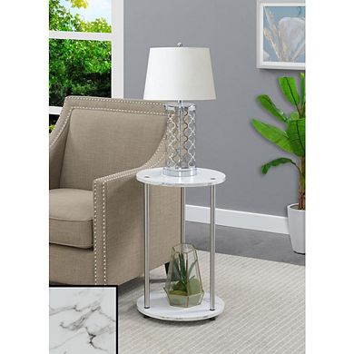 Convenience Concepts Designs2Go No Tools 2 Tier Round End Table