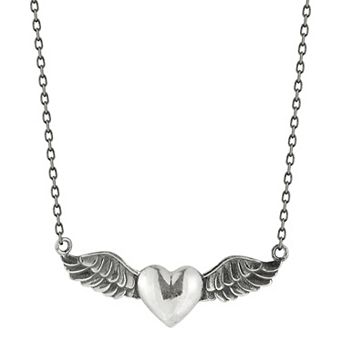 Sunkissed Sterling Sterling Silver Oxidized Heart Necklace