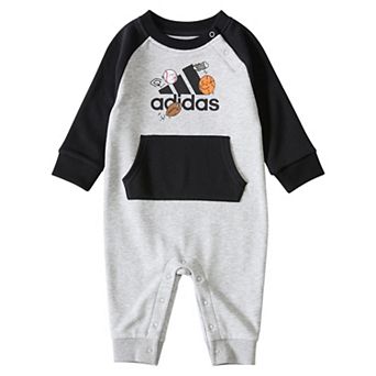 Baby Boy adidas Colorblock Coveralls