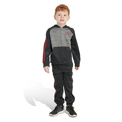 Boys 4-7 adidas Melange Fleece Zip-Up Hoodie & Jogger Pants Set