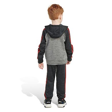 Boys 4-7 adidas Melange Fleece Zip-Up Hoodie & Jogger Pants Set