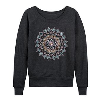 Women's Pastel Mandala French Terry Long Sleeve Tee