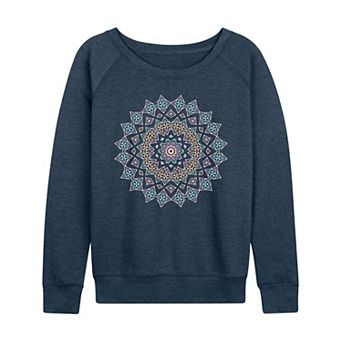 Women's Pastel Mandala French Terry Long Sleeve Tee