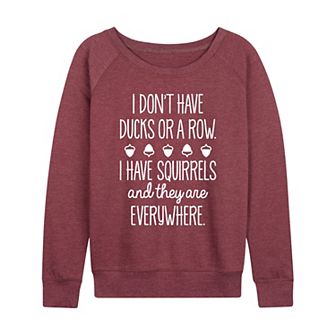 Women's Ducks Squirrels French Terry Long Sleeve Tee