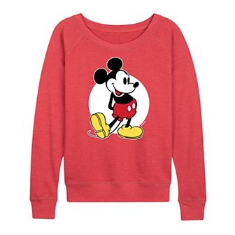 Disney's Mickey Mouse Women's Classic French Terry Long Sleeve Tee