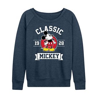 Disney's Mickey Mouse Women's Classic 1928 French Terry Long Sleeve Tee