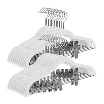 Velvet Pants Hangers With Adjustable Clips