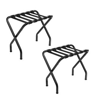 Folding Metal Luggage Rack, Pack of 2