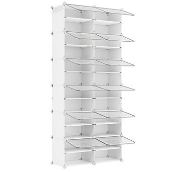 Modular Interlocking Plastic Storage Shoe Rack