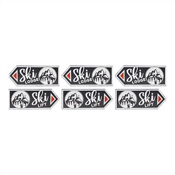 Ski Lift Lodge Sign (set Of 6)