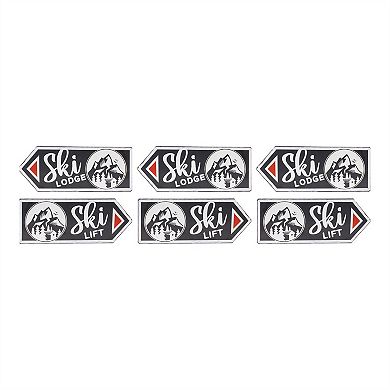 Ski Lift Lodge Sign (set Of 6)