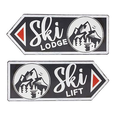 Ski Lift Lodge Sign (set Of 6)