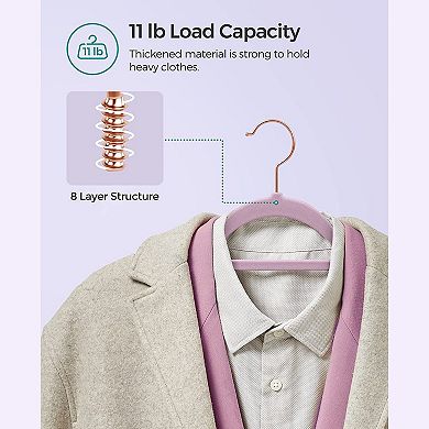 Velvet Pants Hangers With Adjustable Clips