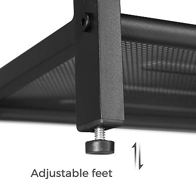 Industrial Shoe Rack With Mesh Shelves