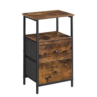 Nightstand With 2 Drawers, 2 Drawer Dresser For Bedroom, Side Table With 2 Fabric Drawers