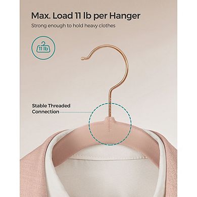 50-Pack Velvet Coat Hangers with Shoulder Notches - Space-Saving, Secure Grip