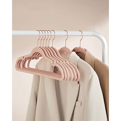 50-Pack Velvet Coat Hangers with Shoulder Notches - Space-Saving, Secure Grip
