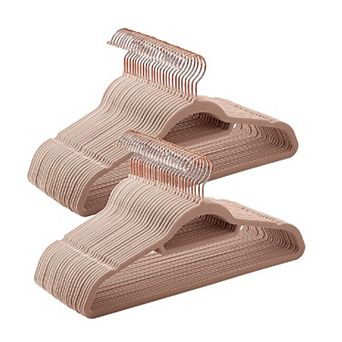Velvet Hangers, 50 Packs, Non-slip Clothes Hanger with Swivel Hook, For Coat, Shirt, Trousers