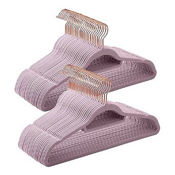 Velvet Hangers, 50 Packs, Non-slip Clothes Hanger with Swivel Hook, For Coat, Shirt, Trousers