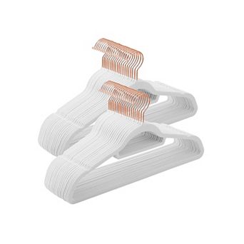 Velvet Hangers, 50 Packs, Non-slip Clothes Hanger with Swivel Hook, For Coat, Shirt, Trousers