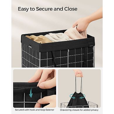 Laundry Collapsible Hamper With Metal Frame