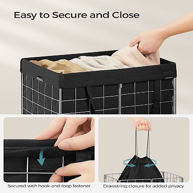 Laundry Collapsible Hamper With Metal Frame