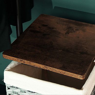 Clothes Rack, Clothing Rack on Wheels, 5-Tier Garment Rack with Metal Pipes, Rustic Brown