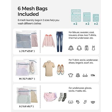 Large 2-Section Laundry Hamper with Lid, 23.8-Gallon Capacity and Washable Liners