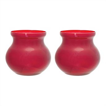 Red Glass Vase (Set of 2)